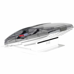 The MAXXFAN Deluxe is the only complete camper and RV ventilation system that incorporates a vent, fan and rain shield in a single all in one unit.